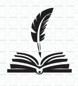 Offenes Buch und Feder